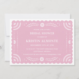 Papel Picado Invitation à la douche nuptiale mexic