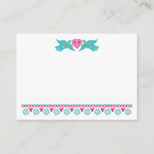 Papel Picado Lovebirds Place Card