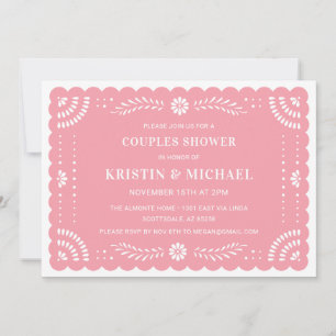 Papel Picado Mexican Couples Shower Invitation