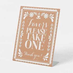 Papel Picado Party Favour Table Mexican Fiesta Sig Pedestal Sign