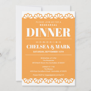Papel Picado Rehearsal Dinner Invitation