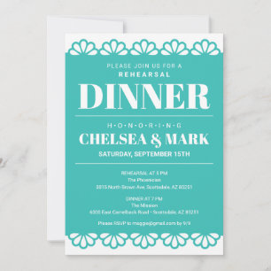 Papel Picado Rehearsal Dinner Invitation