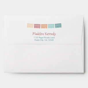 Papel Picado Serape Mexican Fiesta Return Address Envelope