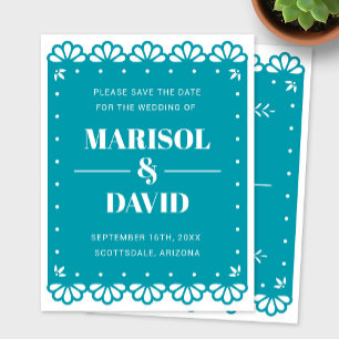 Papel Picado Style Enregistrer La Carte Date
