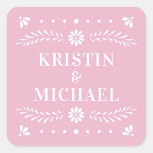 Papel Picado Style Wedding Sticker