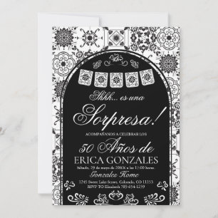 Papel Picado Surprise 50th Birthday Invitation