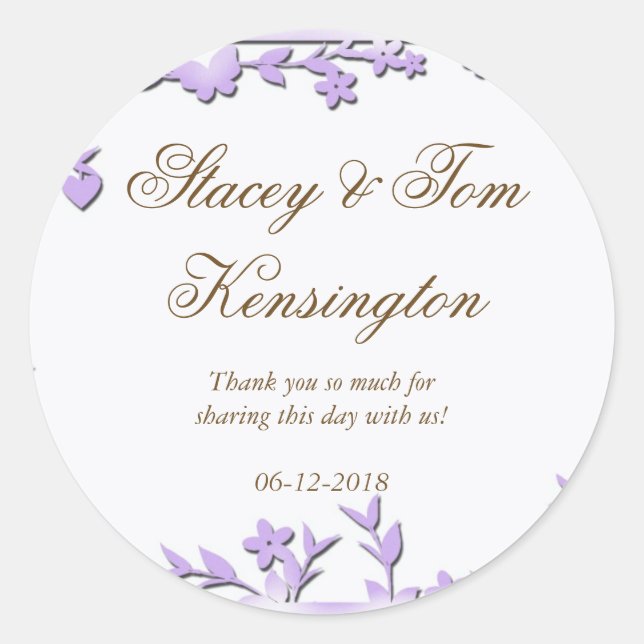 Papel Picado Wedding Invitation - Lovely Doves Classic Round Sticker (Front)