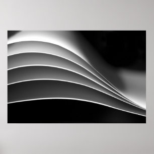 Paper, a different view - black & white abstract poster