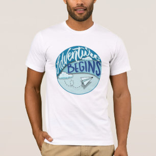 Paper airplane   Adventure begins T-Shirt