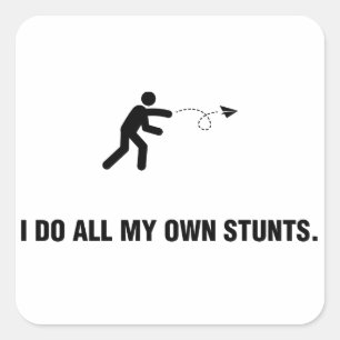 Paper Airplane Enthusiast Square Sticker