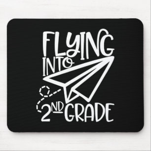 Paper Airplane Flying Into Second 2nd Grade Mouse Pad