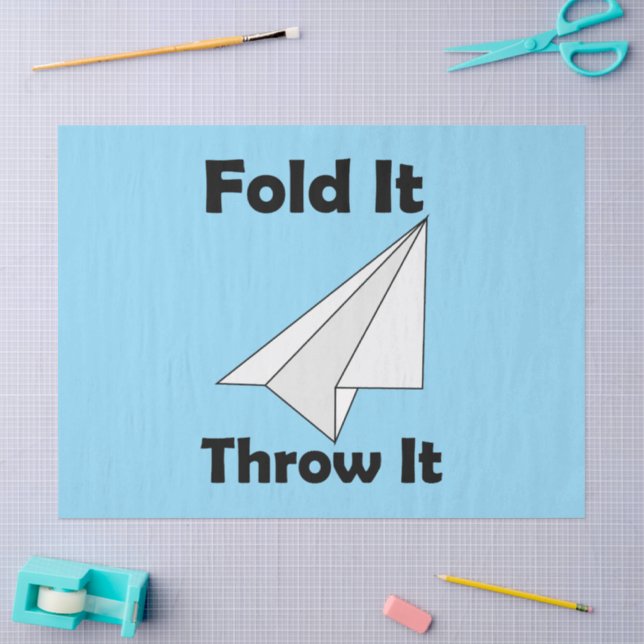 Paper Airplane Fold It Throw It Tissue Paper (Craft)