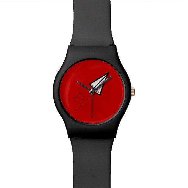 Paper Airplane Love Letter Watch (Close Up)