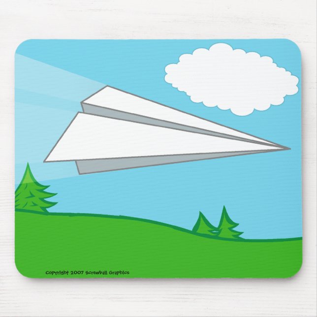 Paper Airplane Mousepad (Front)