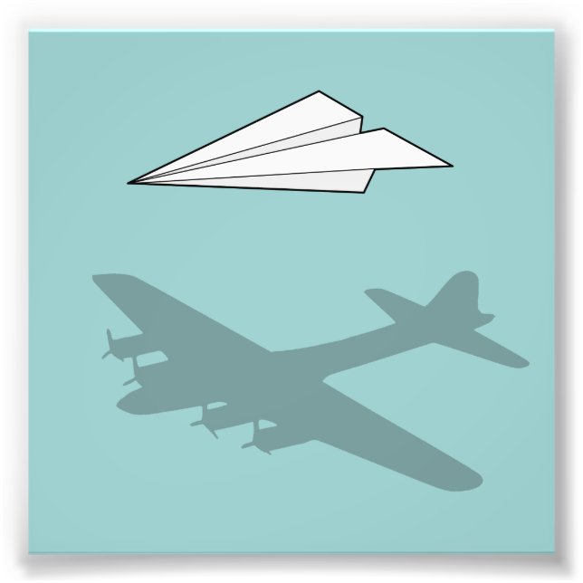 Paper Airplane Overactive Imagination Photo Print (Front)