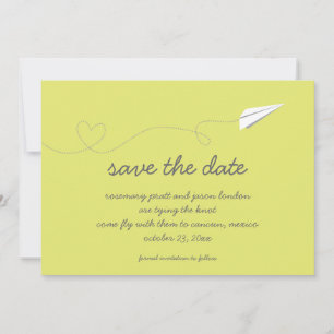 Paper Airplane Save the Date