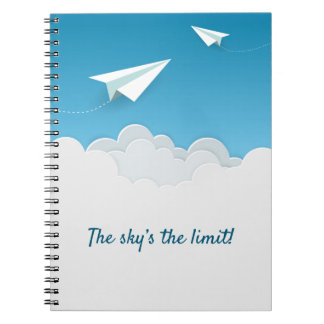 Paper Airplanes Above the Clouds Notebook