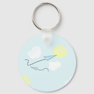 paper airplanes keychain