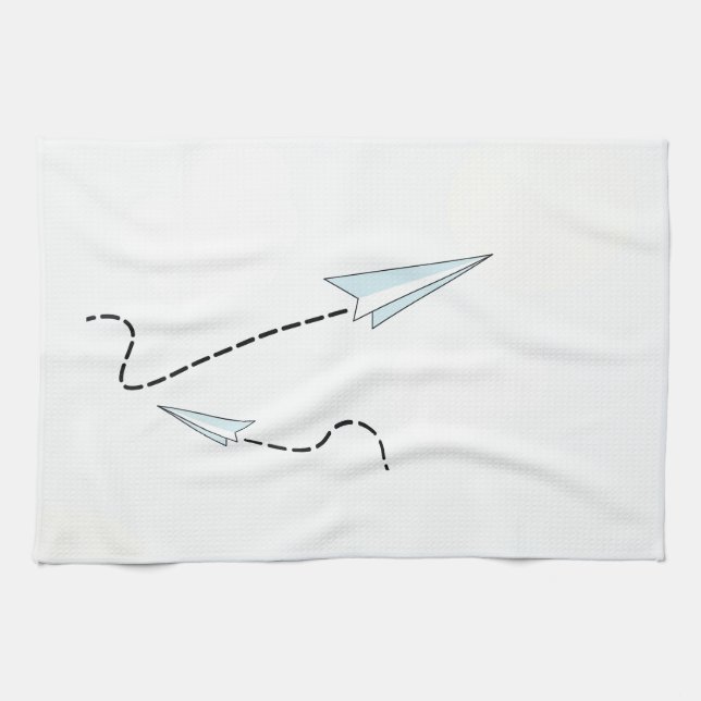 paper airplanes kitchen towel (Horizontal)