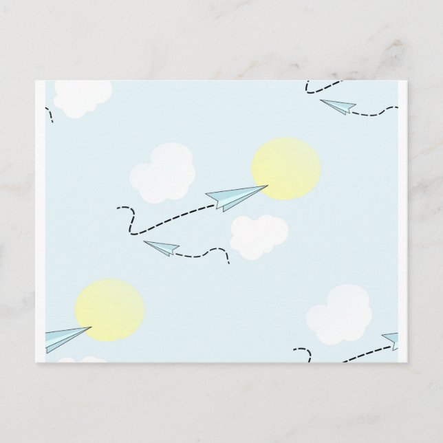 paper airplanes postcard (Front)
