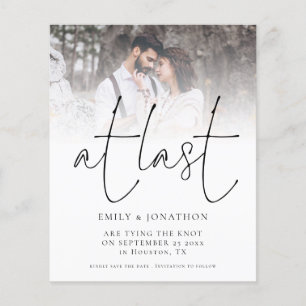 PAPER At Last Script Photo QR Code Save The Date