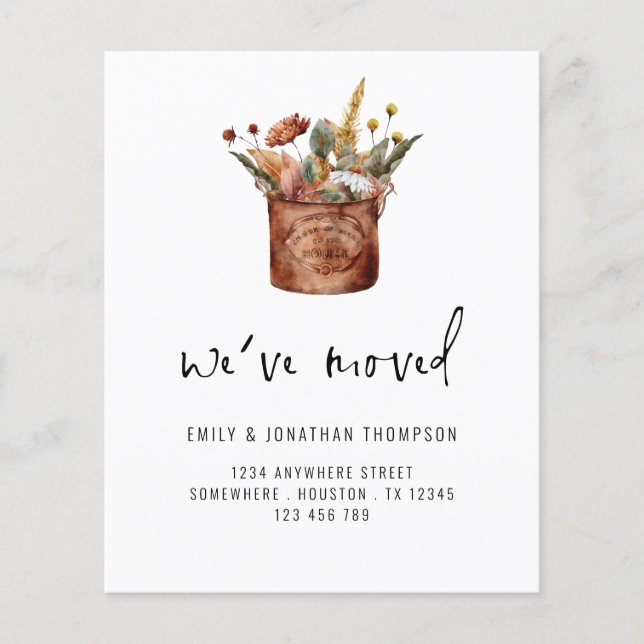 PAPER | Autumn Wildflowers We’ve Moved New Address (Front)