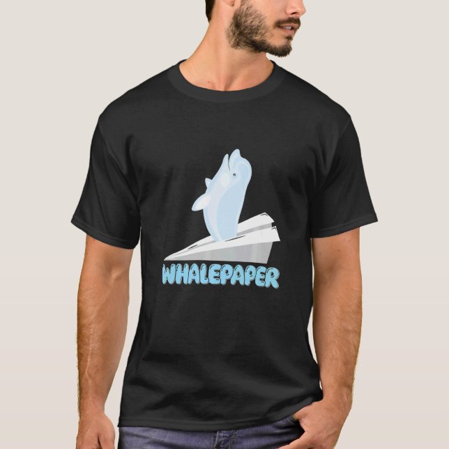 Paper Beluga Whale T-Shirt (Front)