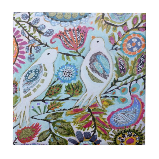 Paper Birds I Tile (Front)