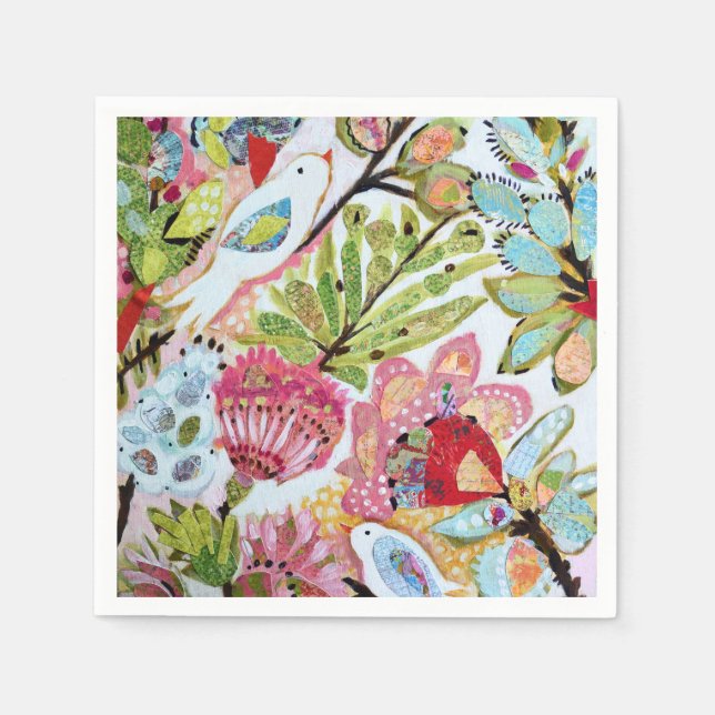 Paper Birds II Napkin (Front)
