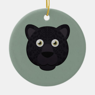 Paper Black Panther Ceramic Ornament