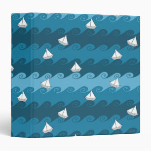 Paper Boats Pattern Binder