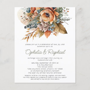 PAPER Boho Fall Florals Sage Bohemian Wedding