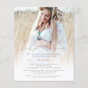 PAPER Boho Photo Overlay Gold Script Baby Shower