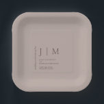 Paper Brown Formal Event Theme Wedding Plate<br><div class="desc">Paper Brown Formal Event Theme Wedding</div>