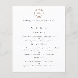 PAPER   Business Logo Christmas Party Menu