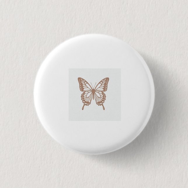 Paper Butterfly 1 Inch Round Button (Front)
