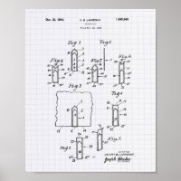 Paper Clip 1933 Patent Art - Lined Peper