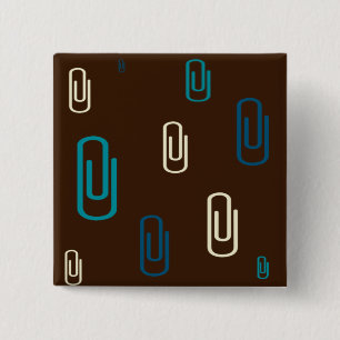 Paper Clips 2 Inch Square Button