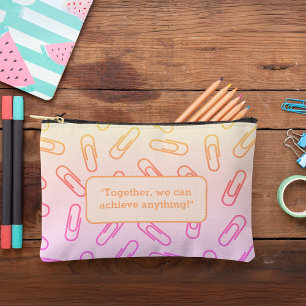 Paper clips pattern personalized Pencil case/bag Accessory Pouch