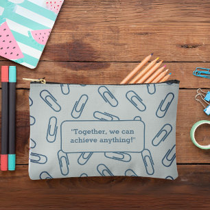 Paper clips pattern personalized  Pencil case/bag  Accessory Pouch