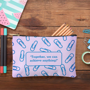 Paper clips pattern personalized  Pencil case/bag  Accessory Pouch