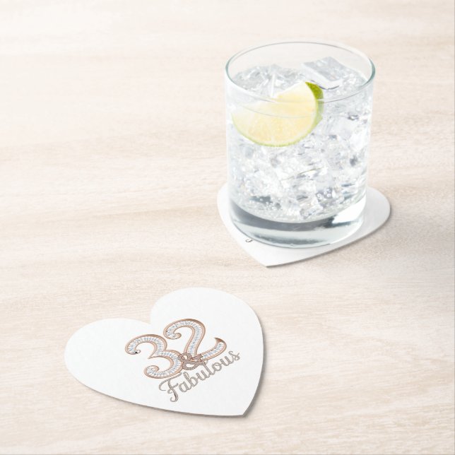 Paper Coaster - 32 & Fabulous (Insitu)