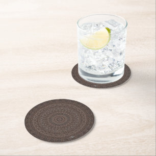 Paper Coaster Brown Mandela Design HAMbyWG