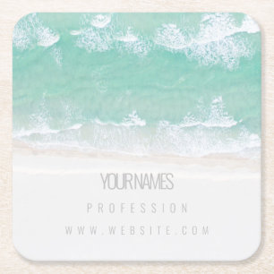 PAPER COASTER BUSINESS CARD : OCEAN WAVES