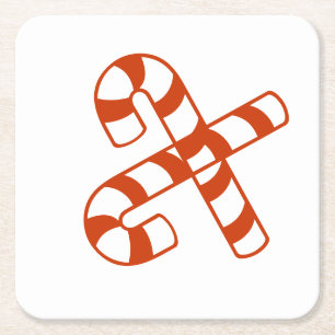 Paper Coaster - Candy Cane