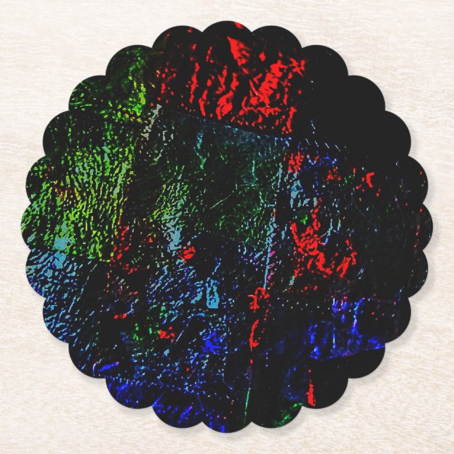 Paper Coaster dark abstract texture eco-friendly  (Front)