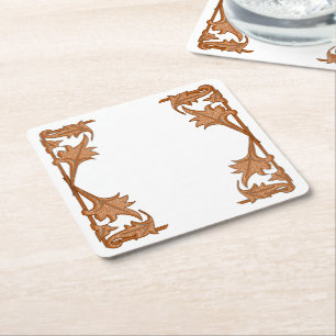Paper Coaster - Leafy Brackets