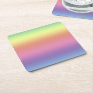 Paper Coaster - Rainbow Stripes