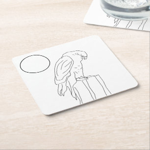 Paper Coaster Set - Falcon to Colour