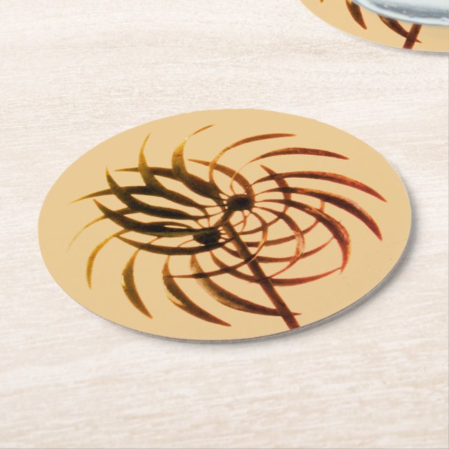 Paper Coaster Set - Metal Kenetic Wind Ornament (Angled)